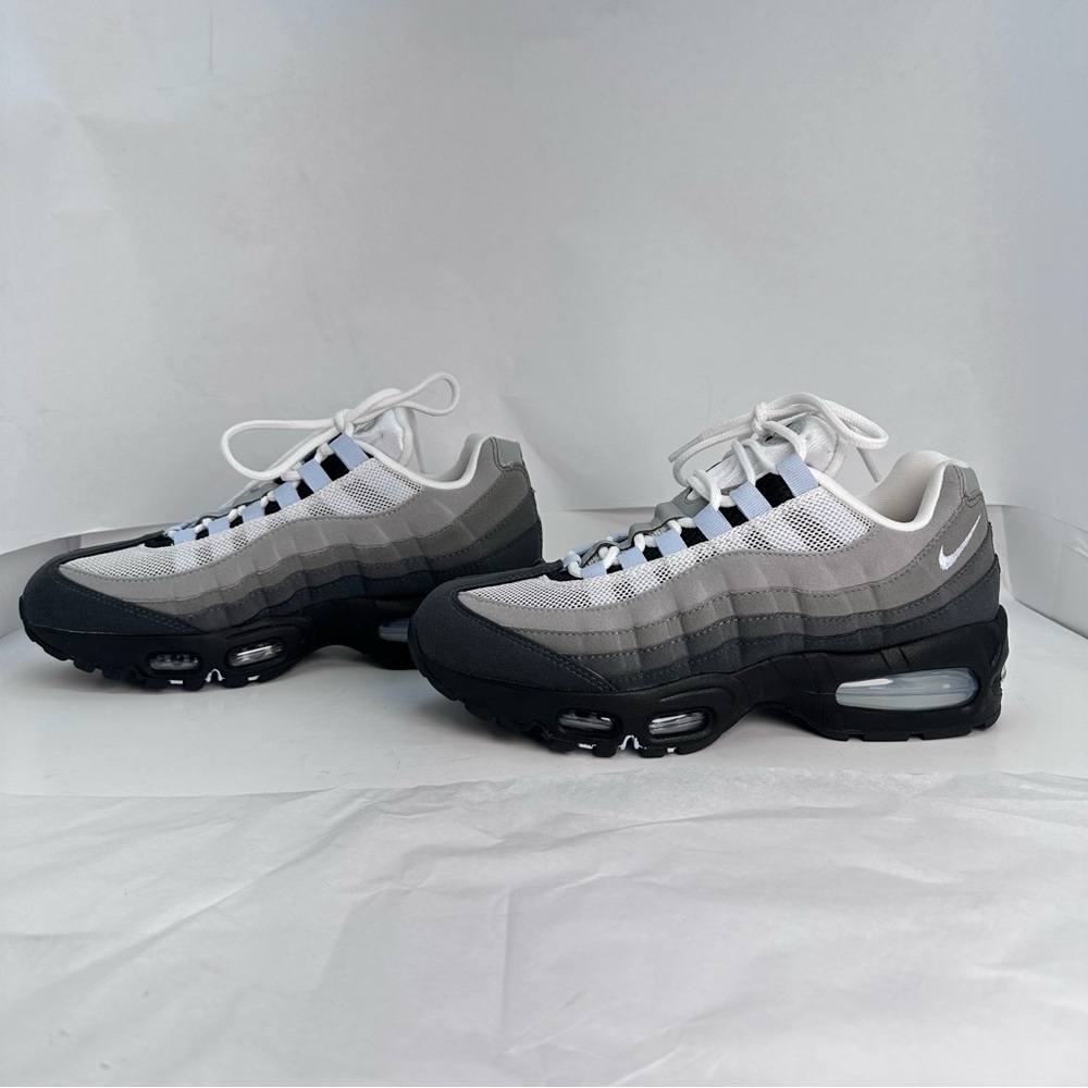 Nike Air Max 95 Big Bubble in Black, Blue Tint, White, & Medium Grey sneaker - Picture 3 of 8